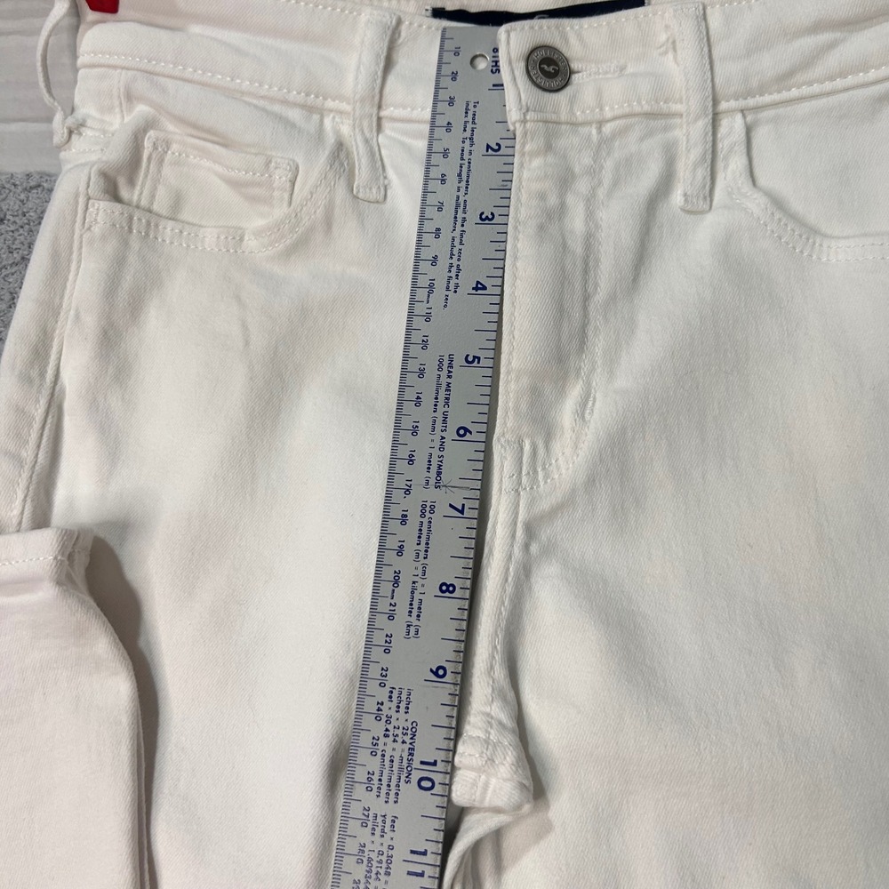Hollister Flare Jeans High Rise Soft 1R White Coastal Cowgirl Boho Y2K 70s - Picture 3 of 9